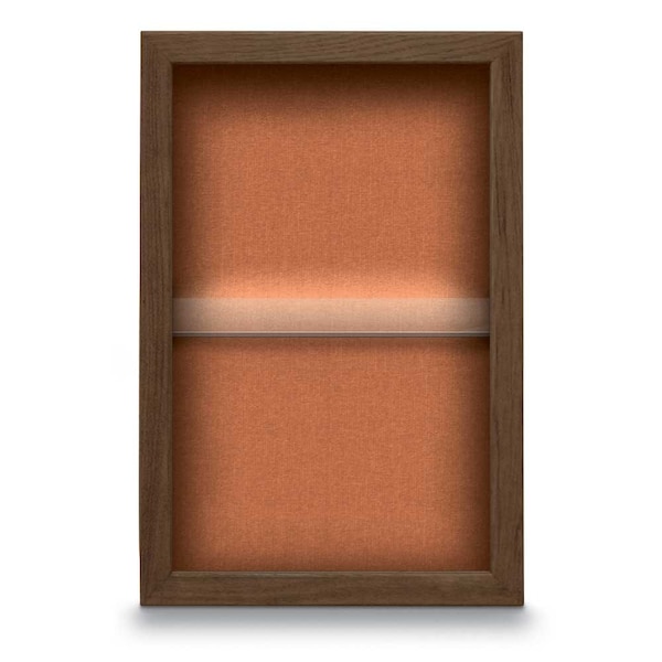 Indoor Enclosed Combo Board, 48"x36", Black Frame/Burgundy & Cloud
